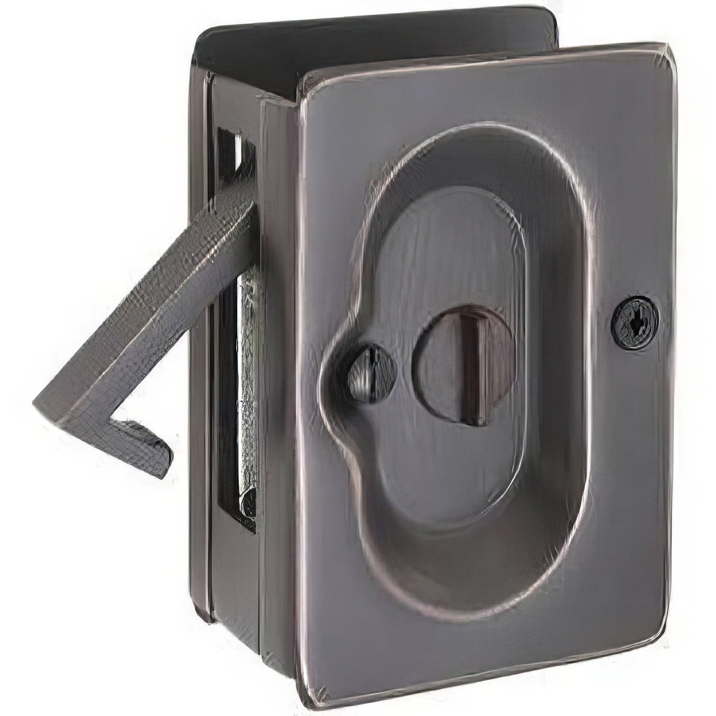 Emtek 2102US 3-1/2" Height Solid Brass Privacy Pocket Door Lock.