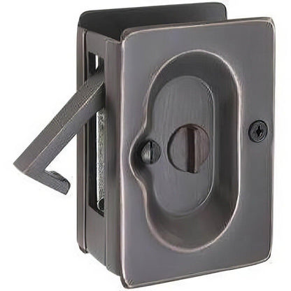 Emtek 2102US 3-1/2" Height Solid Brass Privacy Pocket Door Lock