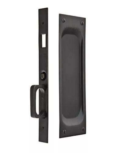 Emtek 2103US 7-1/2" Height Solid Brass Keyed Entry Pocket Door Mortise Lock