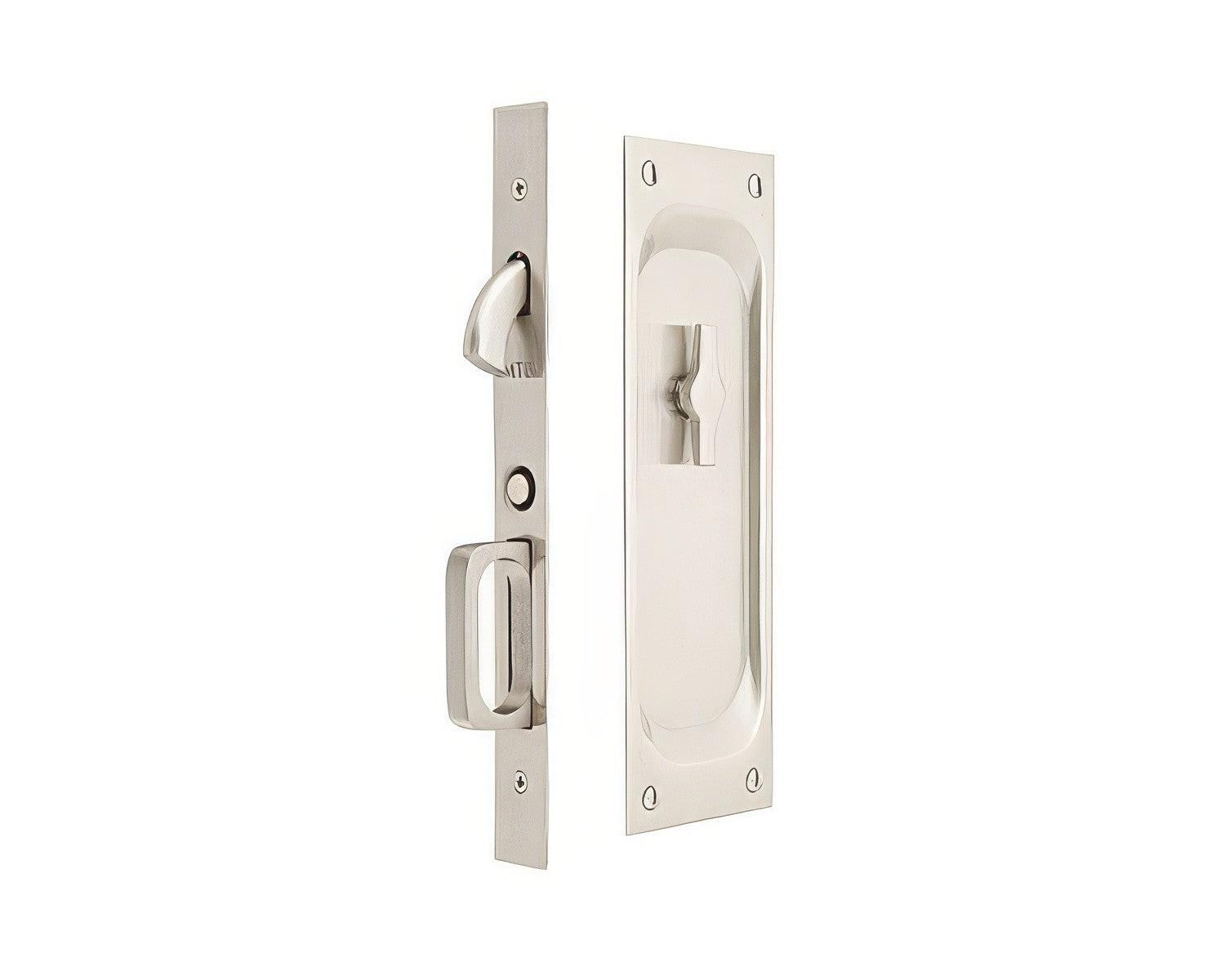 Emtek 2104US 7-1/2" Height Solid Brass Passage Pocket Door Mortise Latch