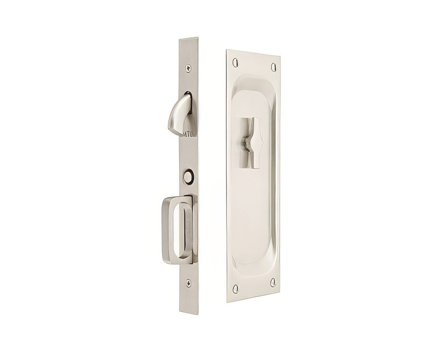 Emtek 2104US 7-1/2" Height Solid Brass Passage Pocket Door Mortise Latch