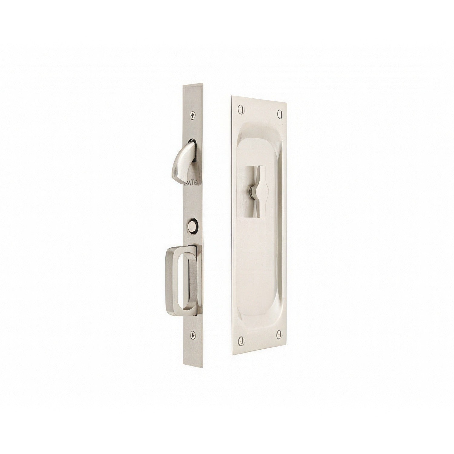 Emtek 7-1/2" Height Solid Brass Privacy Pocket Door Mortise Lock