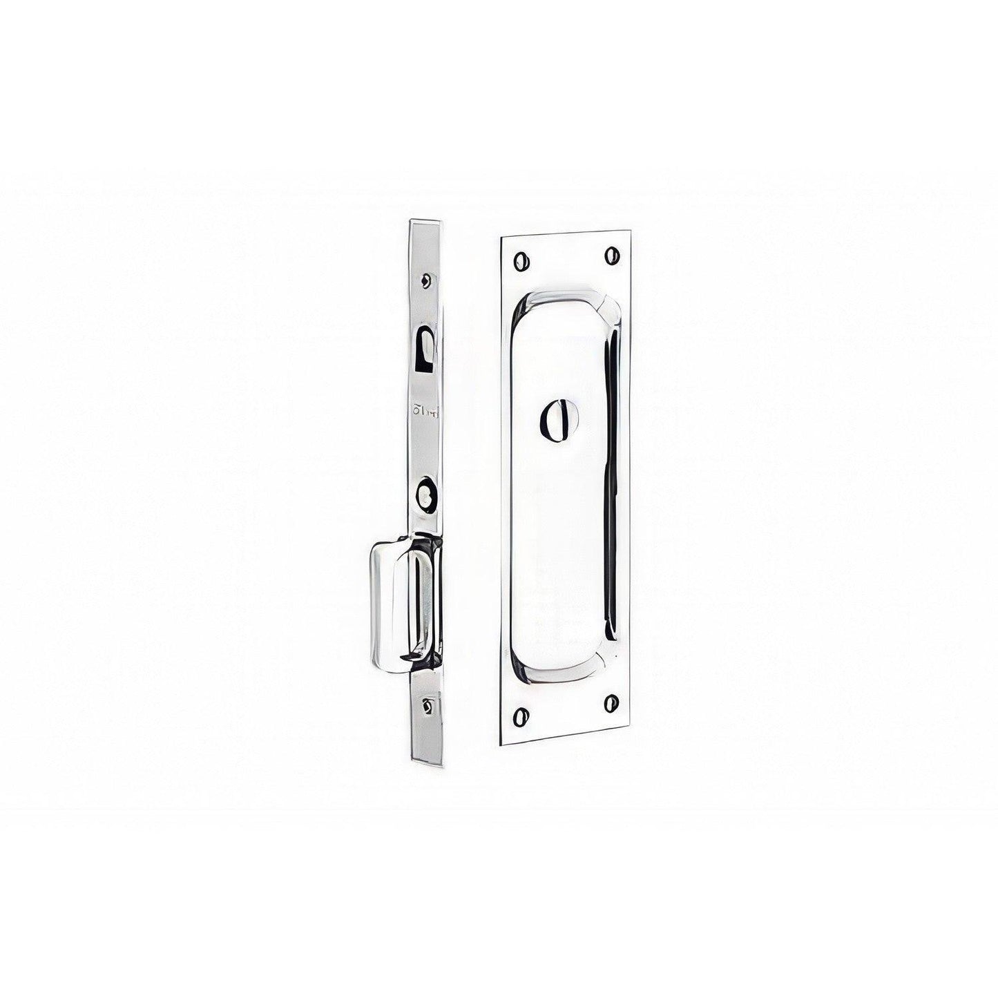 Emtek 7-1/2" Height Solid Brass Privacy Pocket Door Mortise Lock