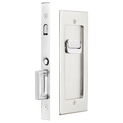 Emtek 2115US138 Modern Rectangular Privacy Pocket Door Mortise Lock for 1-3/8 Inch.