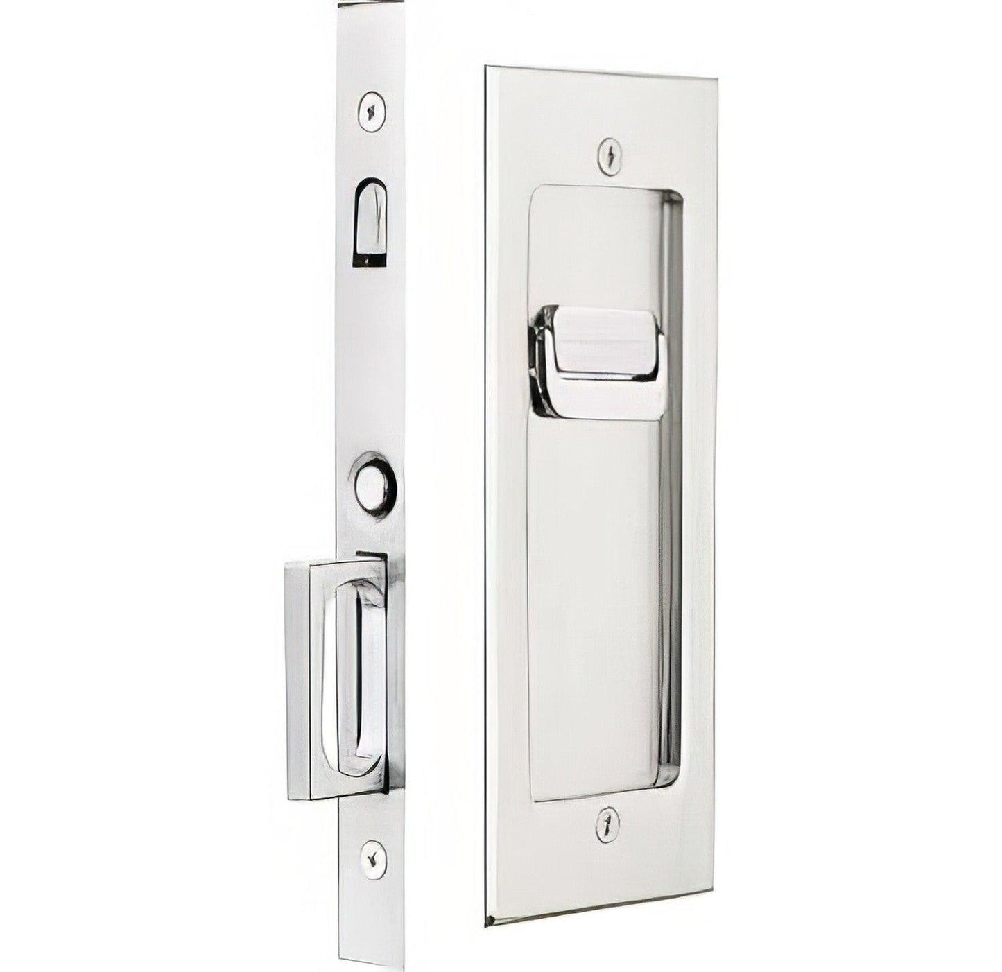 Emtek 2115US138 Modern Rectangular Privacy Pocket Door Mortise Lock for 1-3/8 Inch.
