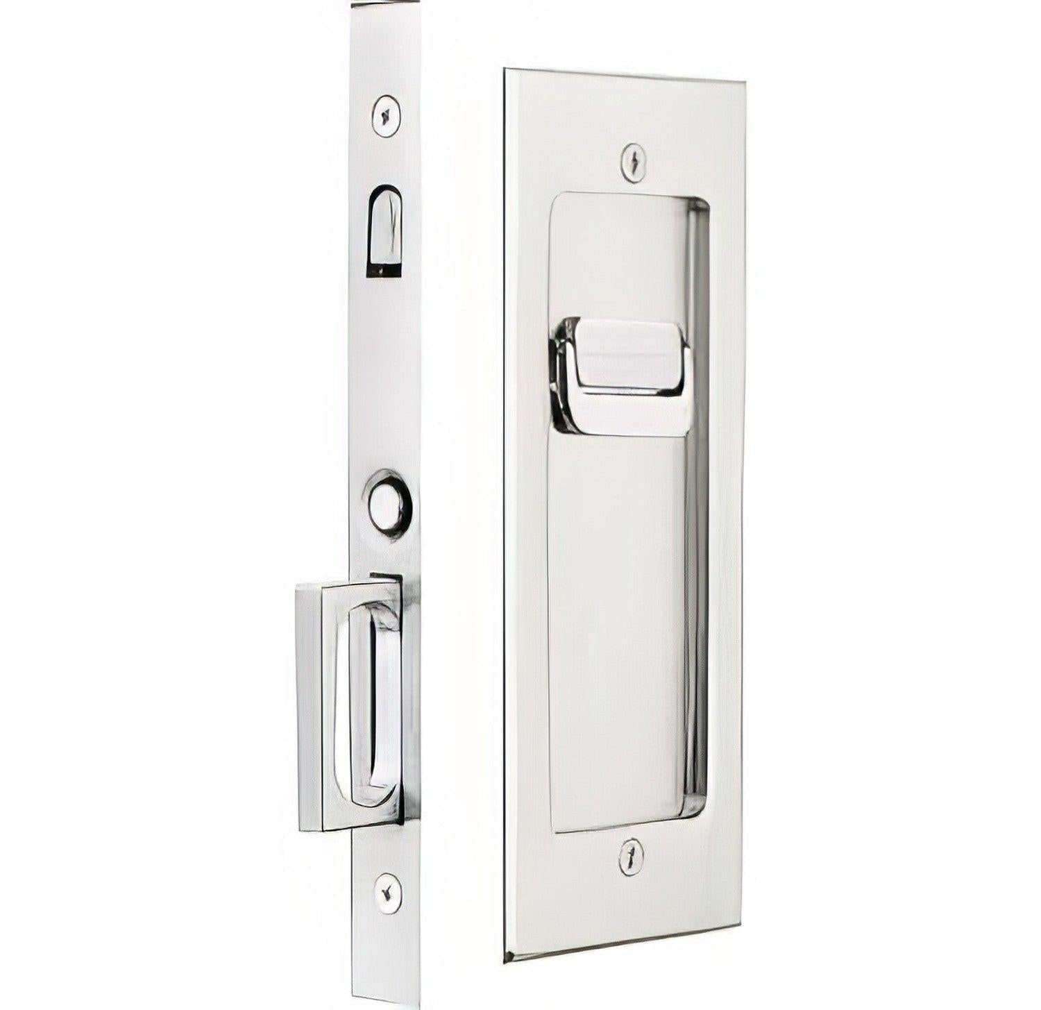 Emtek 2115US138 Modern Rectangular Privacy Pocket Door Mortise Lock for 1-3/8 Inch.