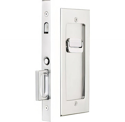 Emtek 2115US138 Modern Rectangular Privacy Pocket Door Mortise Lock for 1-3/8 Inch.
