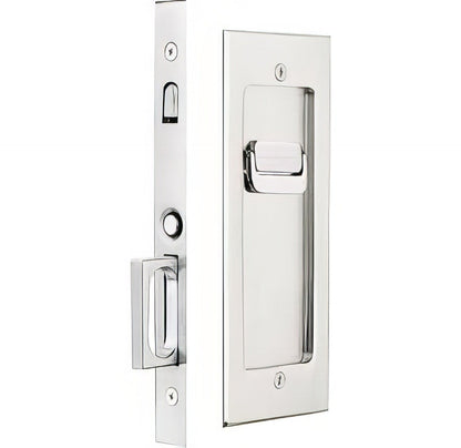 Emtek 2115US138 Modern Rectangular Privacy Pocket Door Mortise Lock for 1-3/8 Inch.