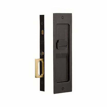 Emtek 2115US138 Modern Rectangular Privacy Pocket Door Mortise Lock for 1-3/8 Inch.