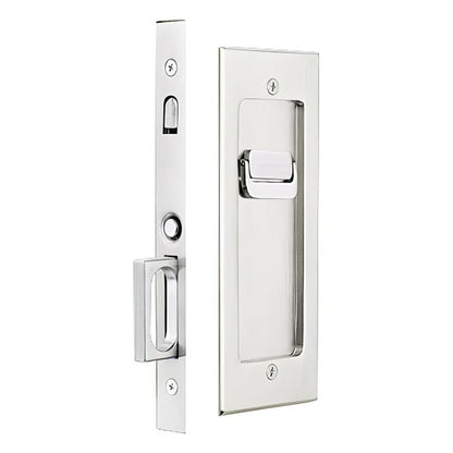 Emtek 2115US138 Modern Rectangular Privacy Pocket Door Mortise Lock for 1-3/8 Inch.