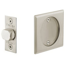 Emtek 2134US Square Passage Pocket Door Tubular Lock with Passage Strike Plate.