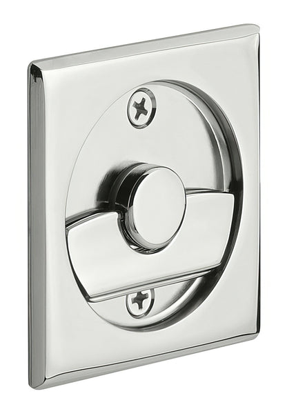 Emtek 2135US Square Privacy Pocket Door Tubular Lock with Privacy Strike Plate and Dust Box.