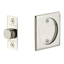 Emtek 2136US Square Dummy Pocket Door Tubular Lock with Edge Pull.