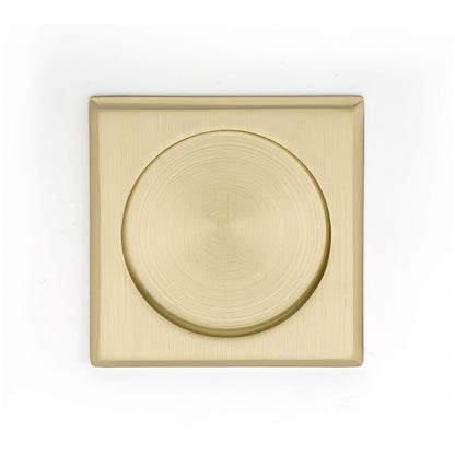 Emtek 2136US Square Dummy Pocket Door Tubular Lock with Edge Pull.