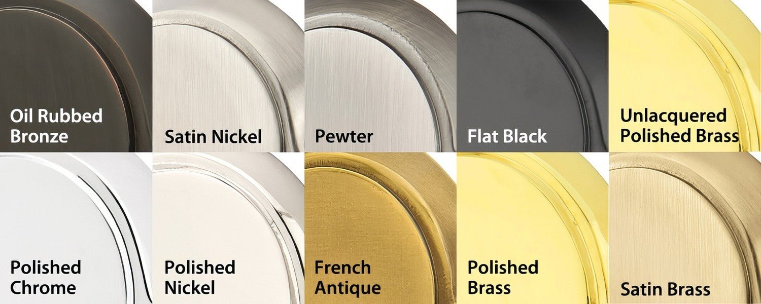 Emtek 2144US Round Passage Pocket Door Tubular Lock with Passage Strike Plate.