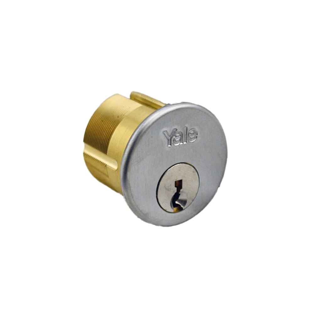 ASSA Abloy Accentra 2153GE626118 1-1/8" 6 Pin Mortise Cylinder with GE Keyway US26D (626) Satin Chrome Finish.