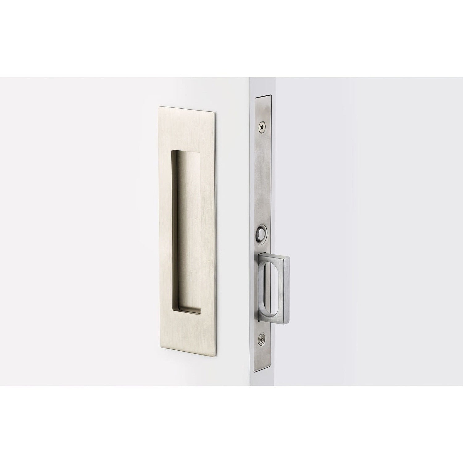 Emtek 2154US134 Narrow Modern Rectangular Passage Pocket Door Mortise Lock.