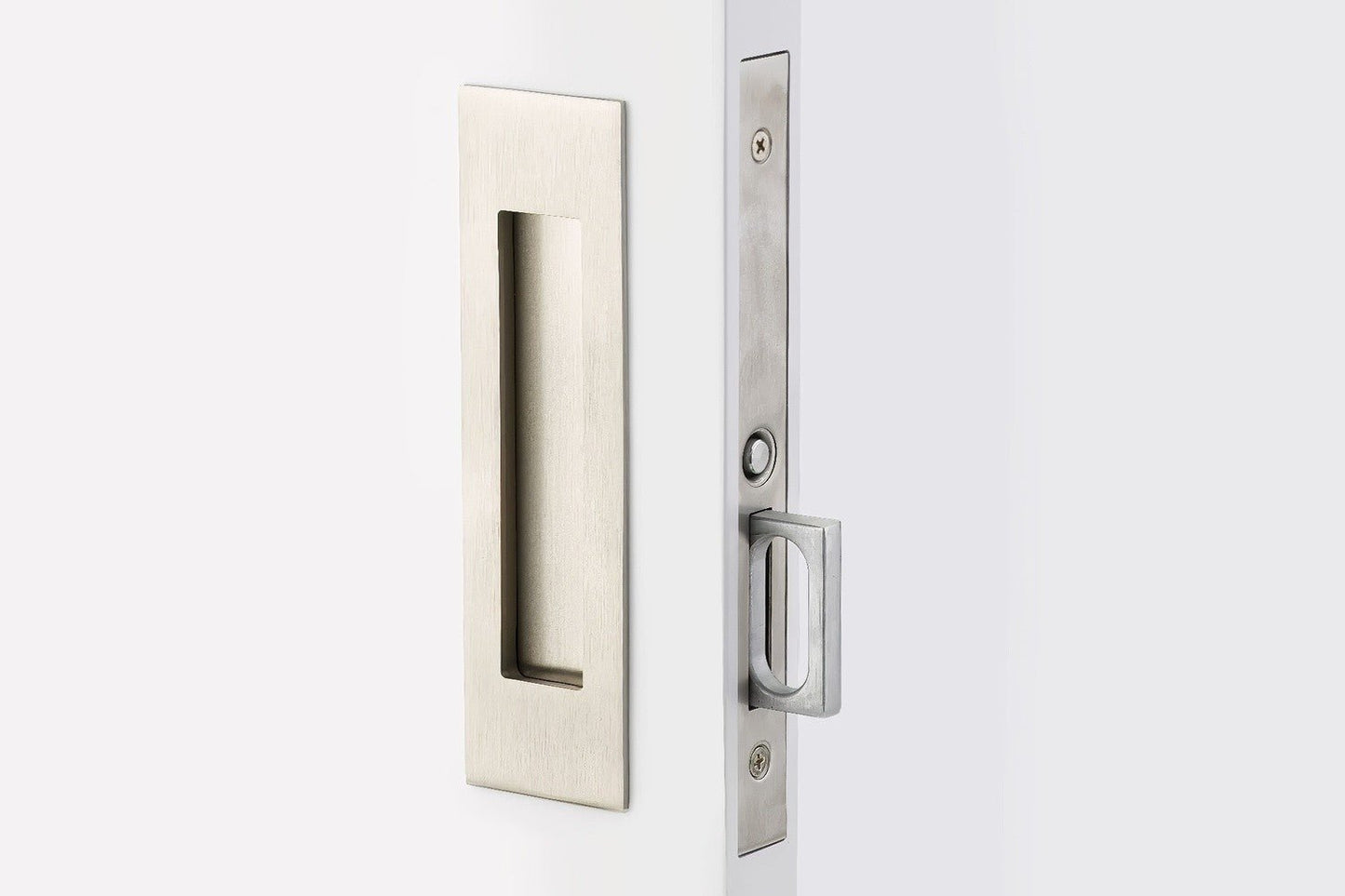 Emtek 2154US138 Narrow Modern Rectangular Passage Pocket Door Mortise Lock.