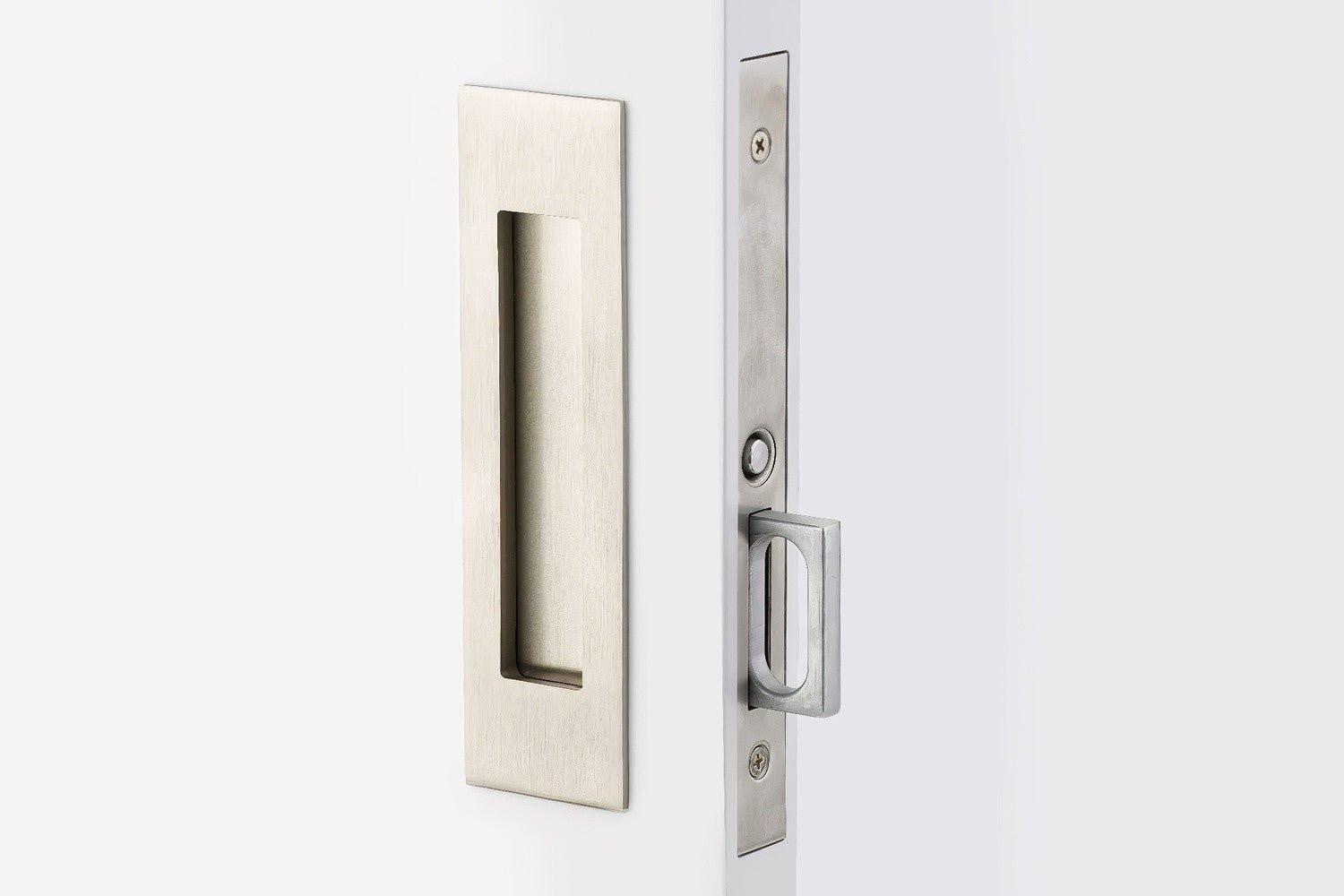 Emtek 2154US138 Narrow Modern Rectangular Passage Pocket Door Mortise Lock.