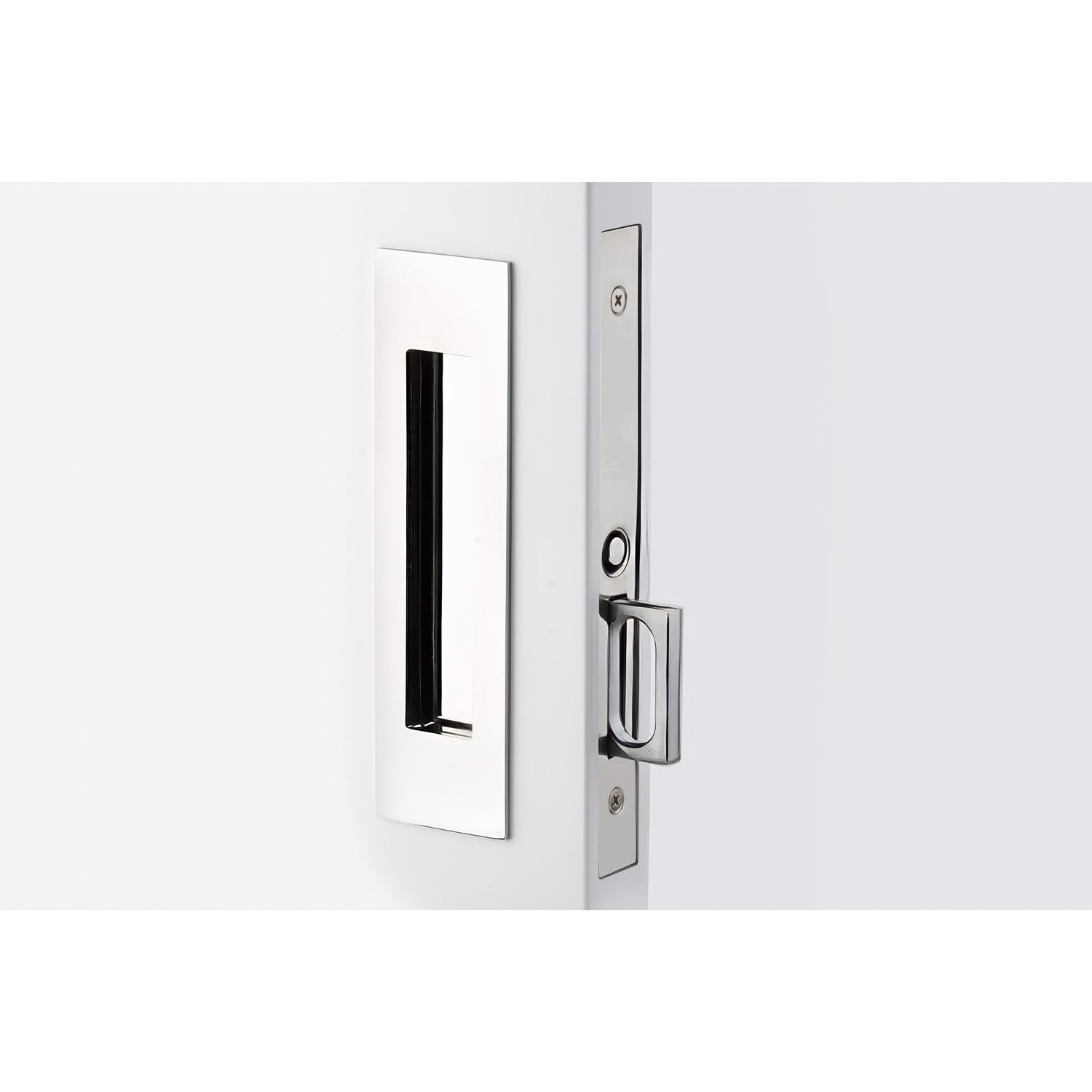 Emtek 2154US134 Narrow Modern Rectangular Passage Pocket Door Mortise Lock.