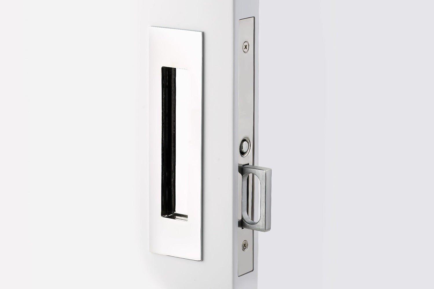 Emtek 2154US138 Narrow Modern Rectangular Passage Pocket Door Mortise Lock.