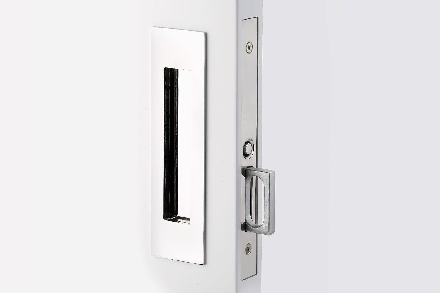 Emtek 2154US138 Narrow Modern Rectangular Passage Pocket Door Mortise Lock.