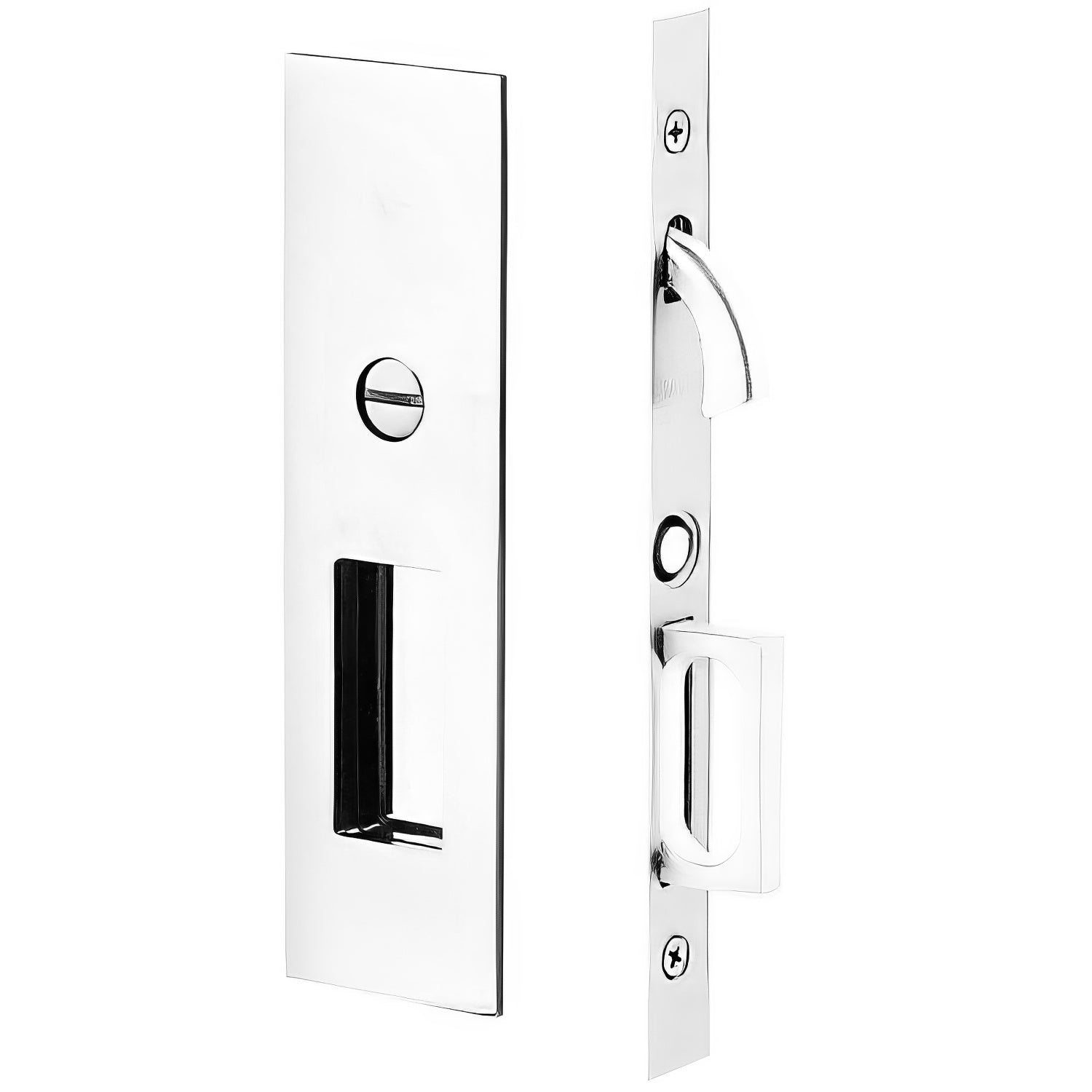 Emtek 2155US138 Narrow Modern Rectangular Passage Pocket Door Mortise Lock
