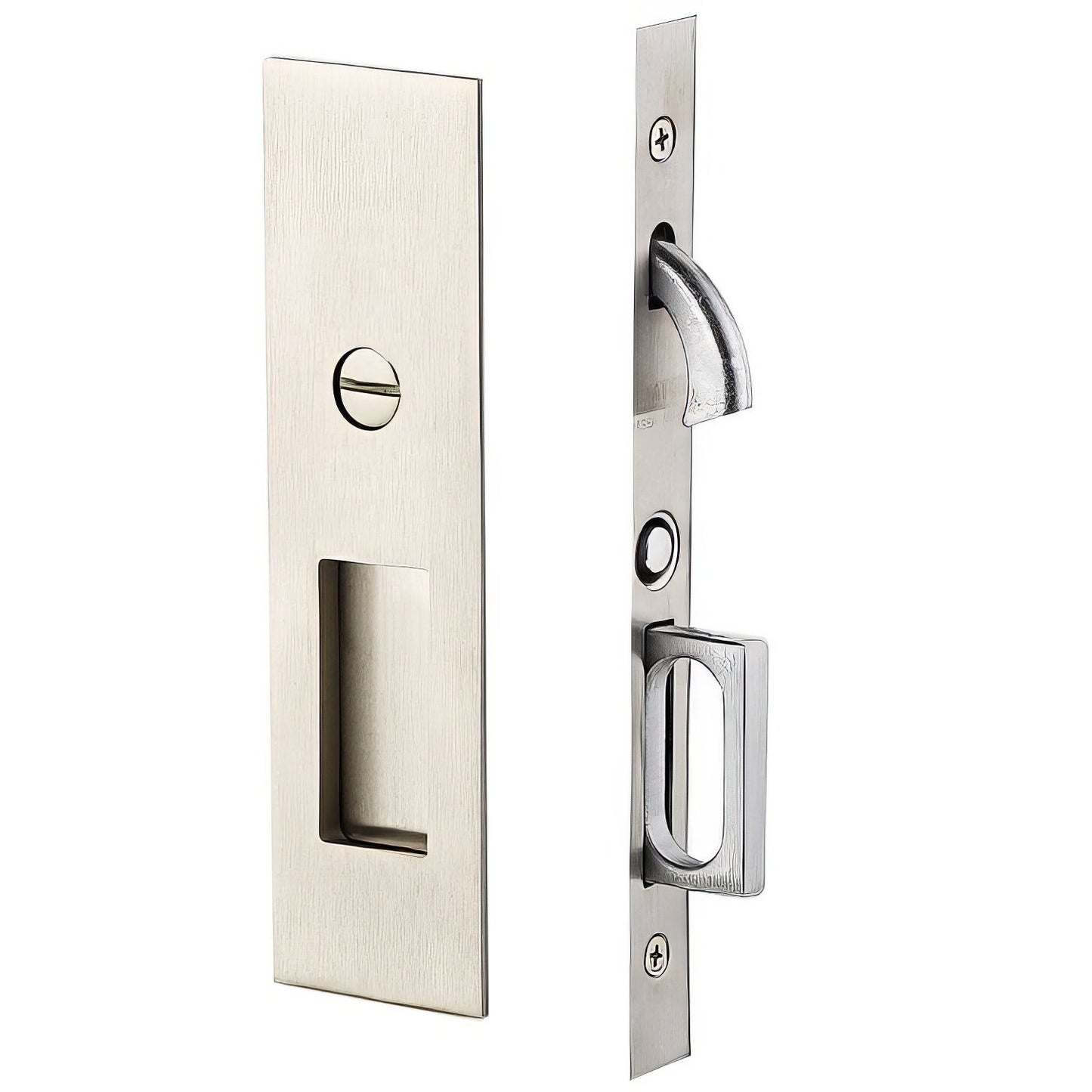 Emtek 2155US138 Narrow Modern Rectangular Passage Pocket Door Mortise Lock