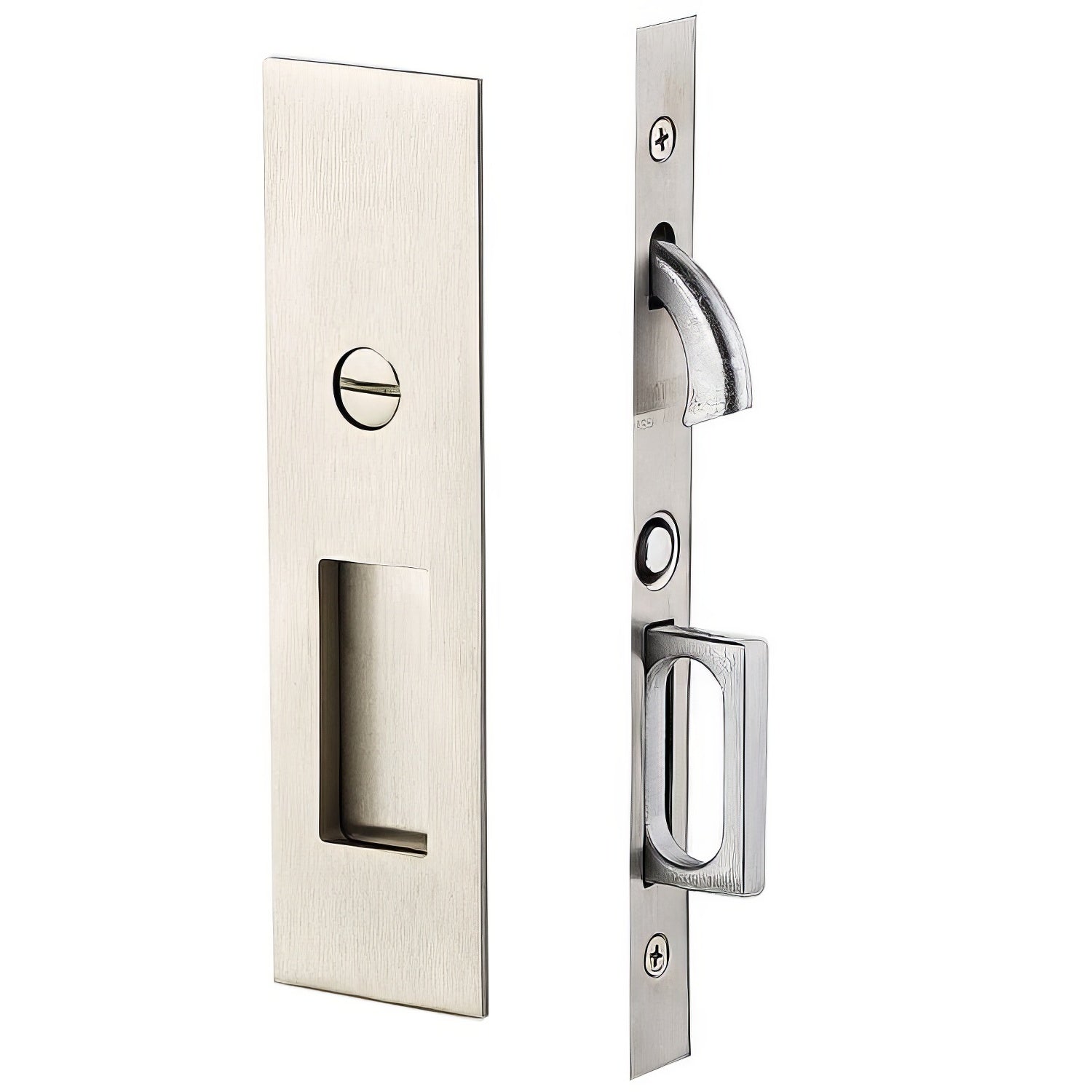 Emtek 2155US138 Narrow Modern Rectangular Passage Pocket Door Mortise Lock