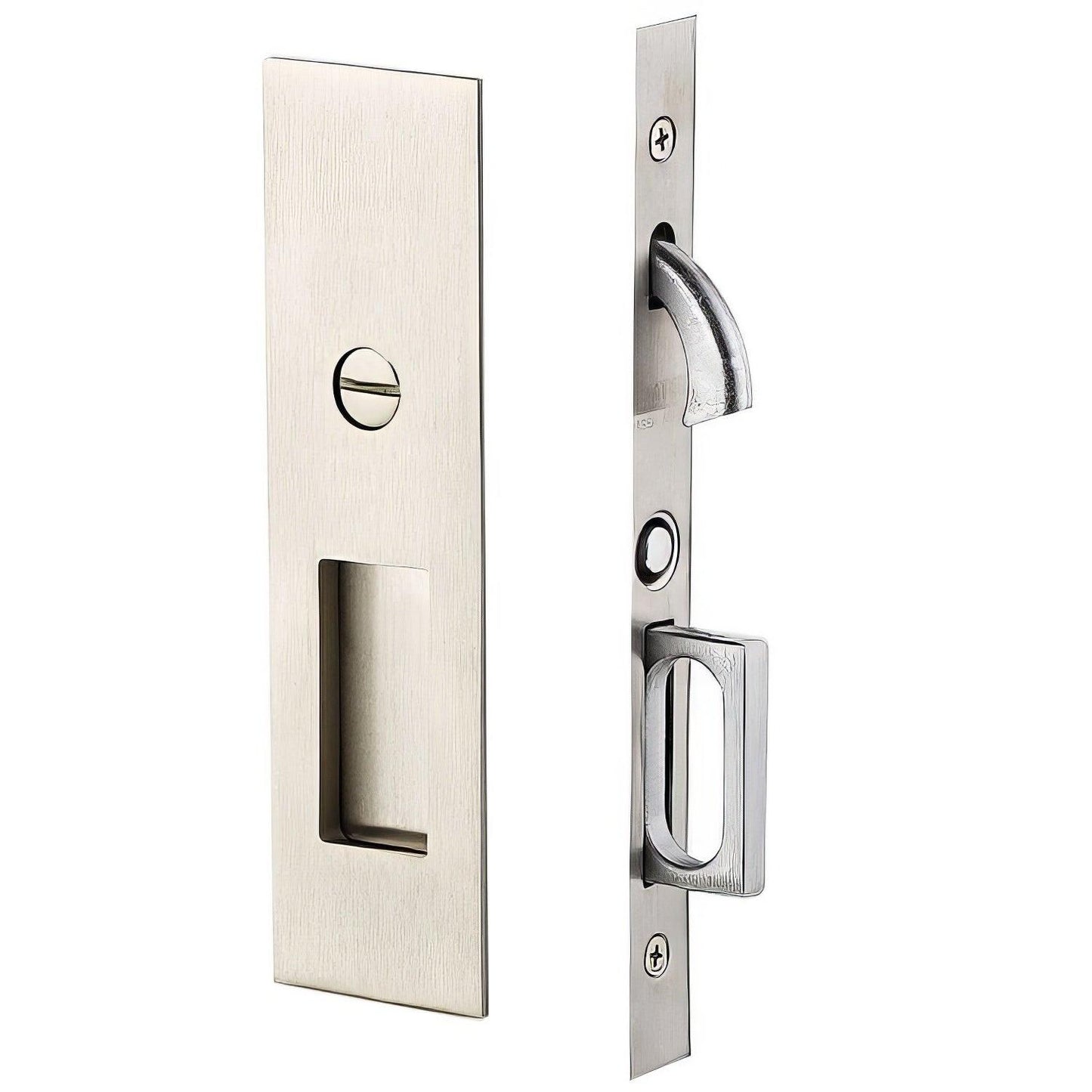 Emtek 2155US138 Narrow Modern Rectangular Passage Pocket Door Mortise Lock.