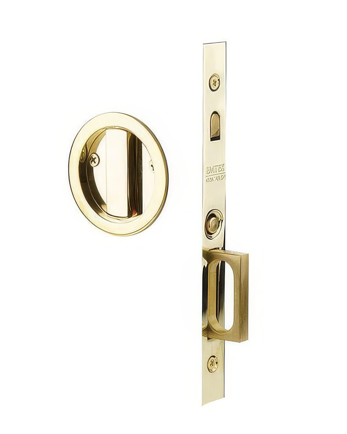Emtek 2174US138 Round Passage Pocket Door Mortise Lock