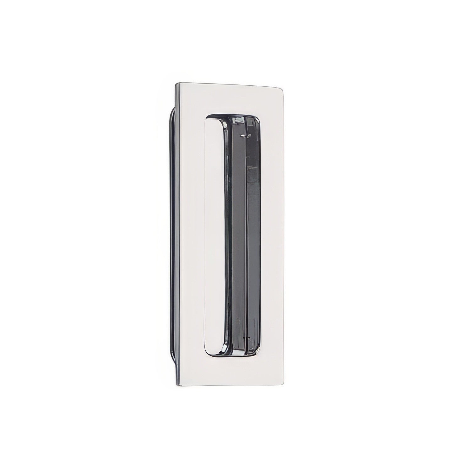Emtek 4 Inch Modern Rectangular Flush Pull.