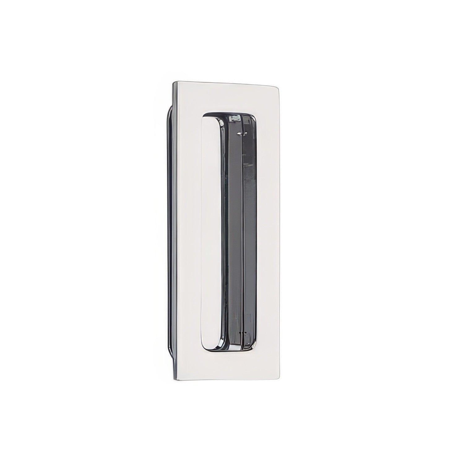 Emtek 4 Inch Modern Rectangular Flush Pull.
