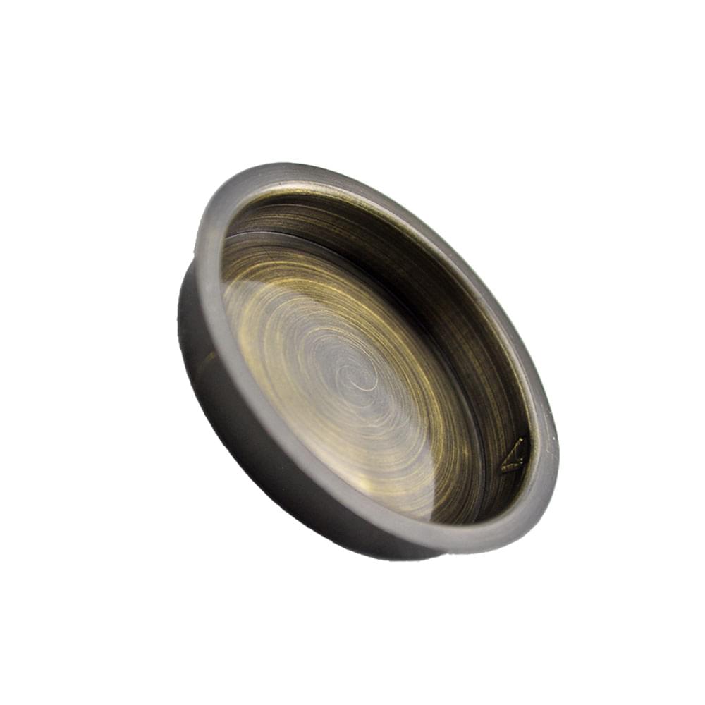Ives 221B5 Solid Brass 2-1/8" Round Flush Pull Antique Brass Finish.