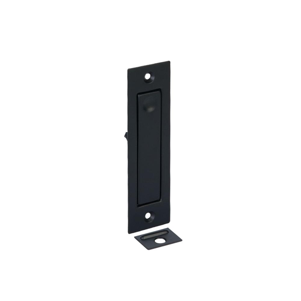 Emtek 2220US19 1-1/4" x 4-5/8" Modern Rectangular Jamb Bolt Flat Black Finish.