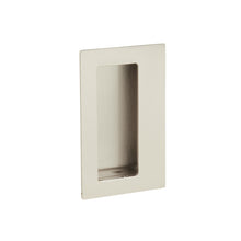 Emtek 222350US15 2-1/2" x 4" Rectangular Flush Pull with Offset Pocket Satin Nickel Finish.