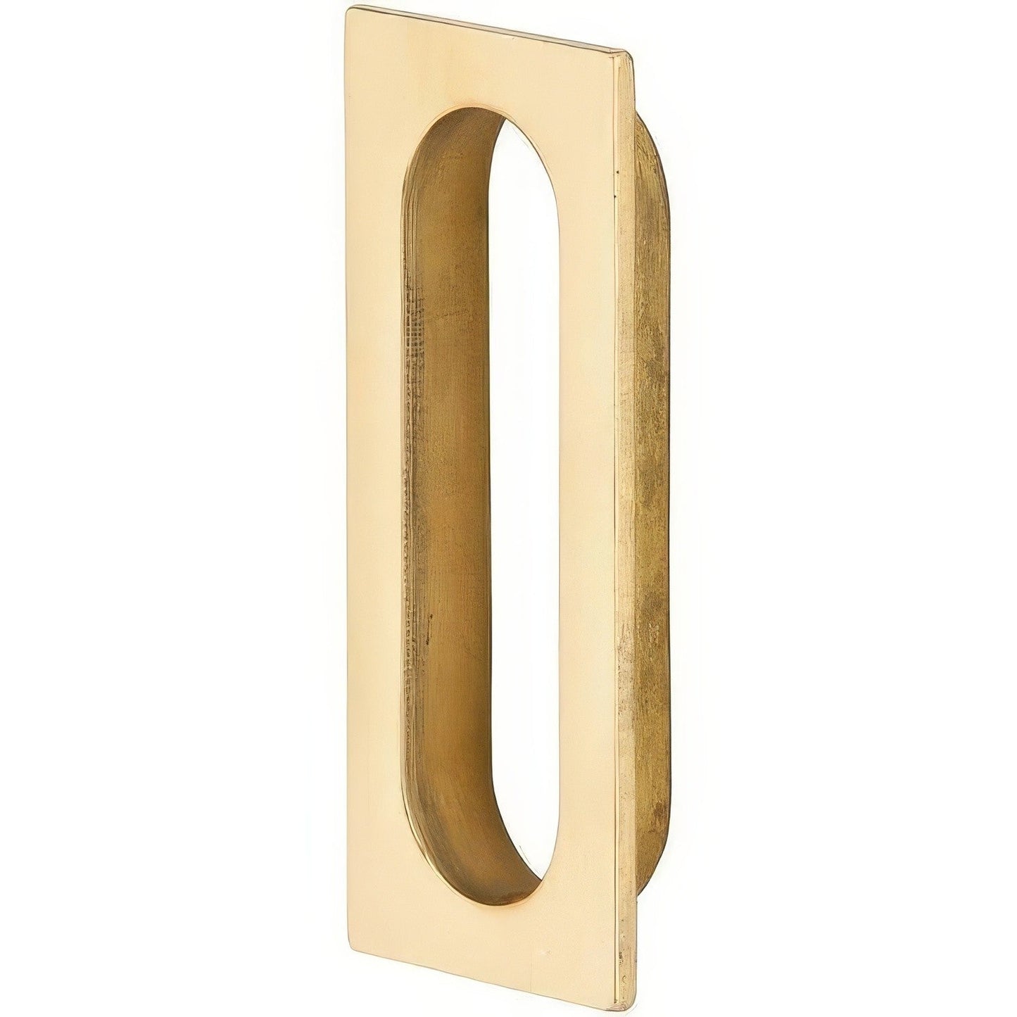 Ives 222B Cast Brass Oblong Flush Pull 3-1/8" x 1-5/16" x 7/16".