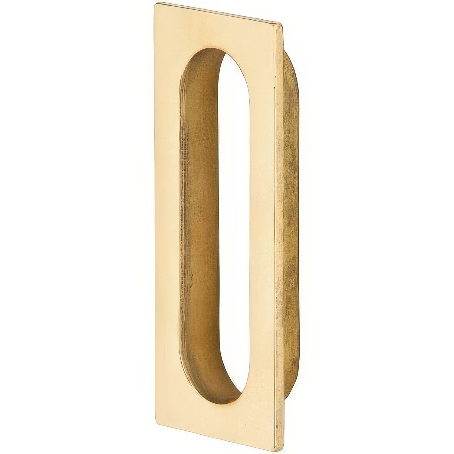 Ives 222B Cast Brass Oblong Flush Pull 3-1/8" x 1-5/16" x 7/16".
