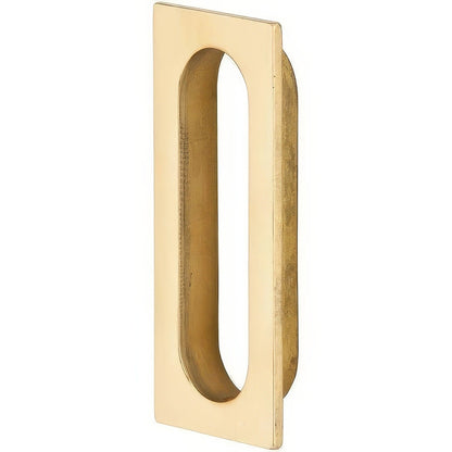 Ives 222B Cast Brass Oblong Flush Pull 3-1/8" x 1-5/16" x 7/16".
