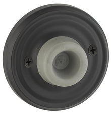 Emtek Rubber Tipped Brass Wall Mounted Door Stop with Regular Rosette