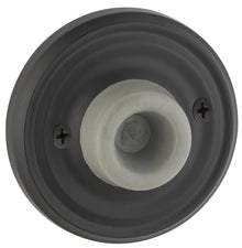 Emtek Rubber Tipped Brass Wall Mounted Door Stop with Regular Rosette