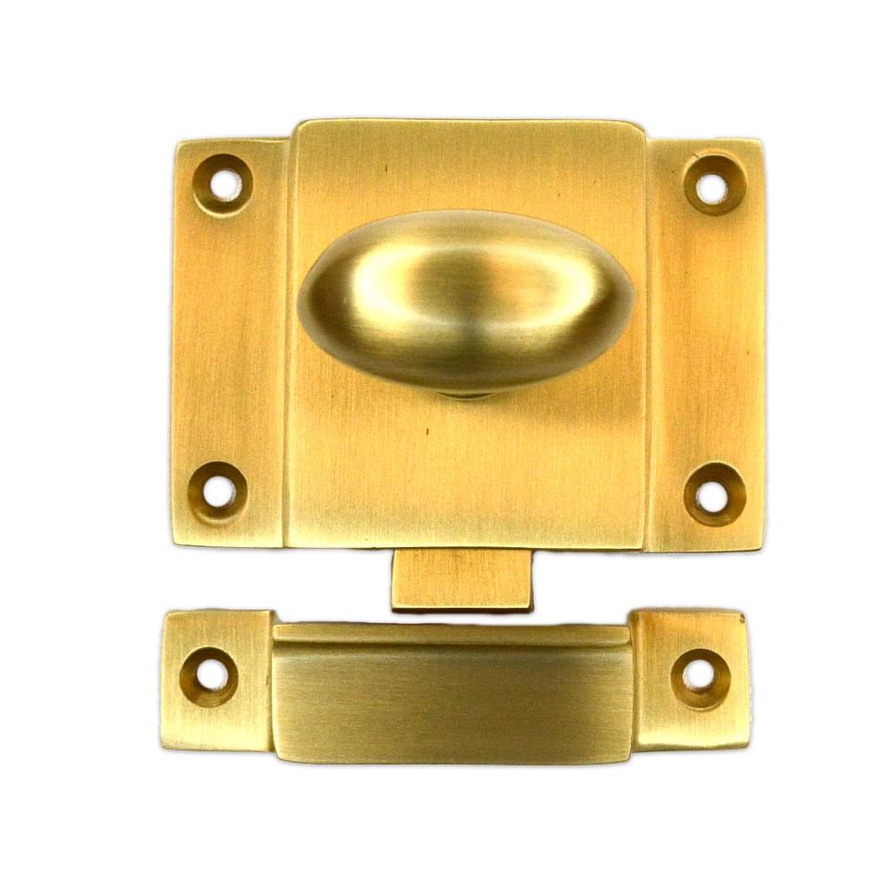 Emtek 2270US4 2-1/4" x 2" Cabinet Latch Satin Brass Finish.