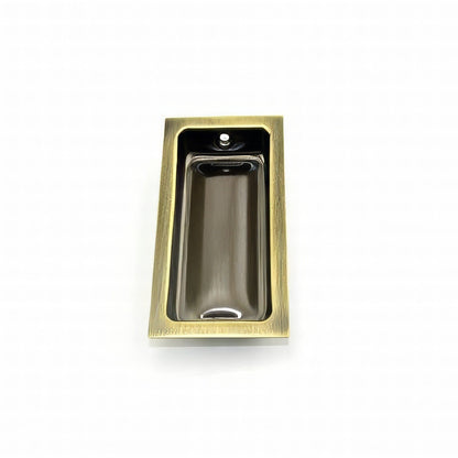 Ives 227B Wrought Brass Rectangle Flush Pull 3 5/8" x 1-3/4" x 9/16"