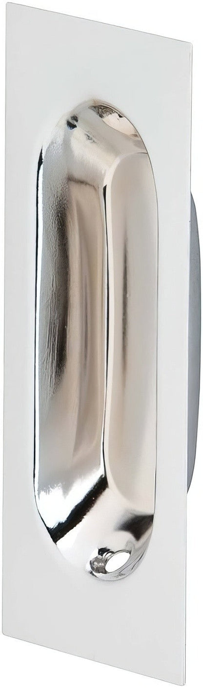Ives 22B Low Profile Wrought Brass Oblong Flush Pull 3-1/8" x 1-5/16" x 7/16"