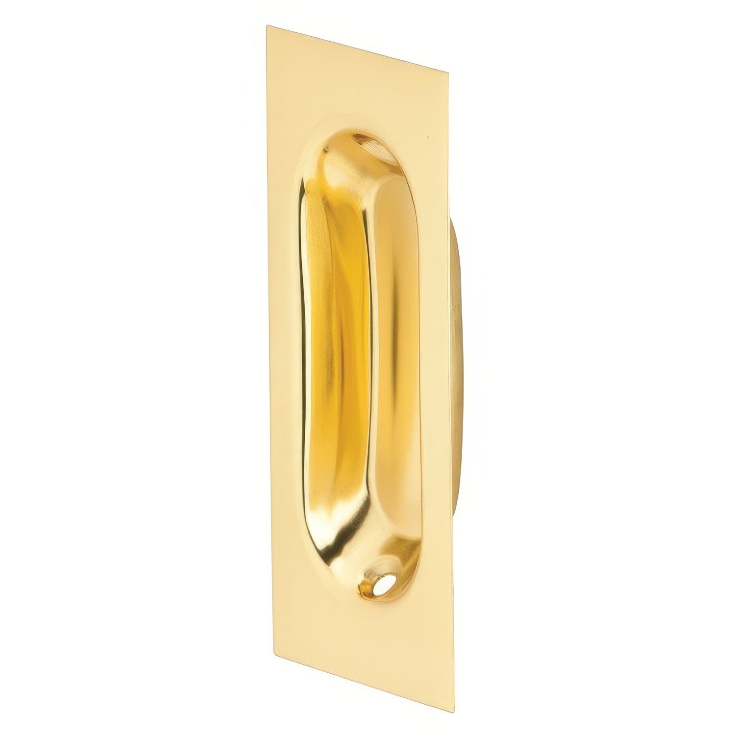 Ives 22B Low Profile Wrought Brass Oblong Flush Pull 3-1/8" x 1-5/16" x 7/16"