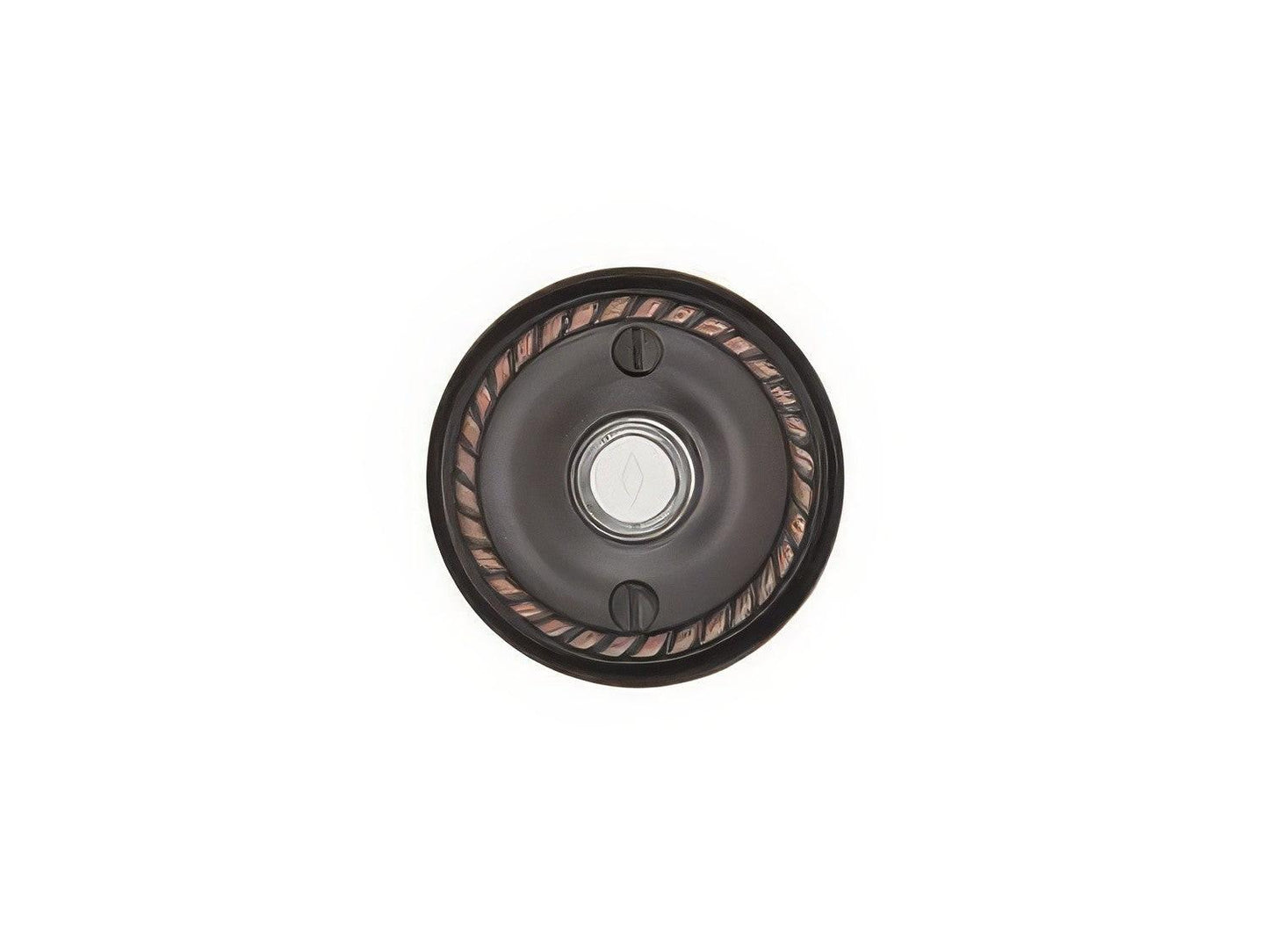 Emtek Forged Brass 2-3/4" Diameter Rope Style Brass Lighted Doorbell Rosette