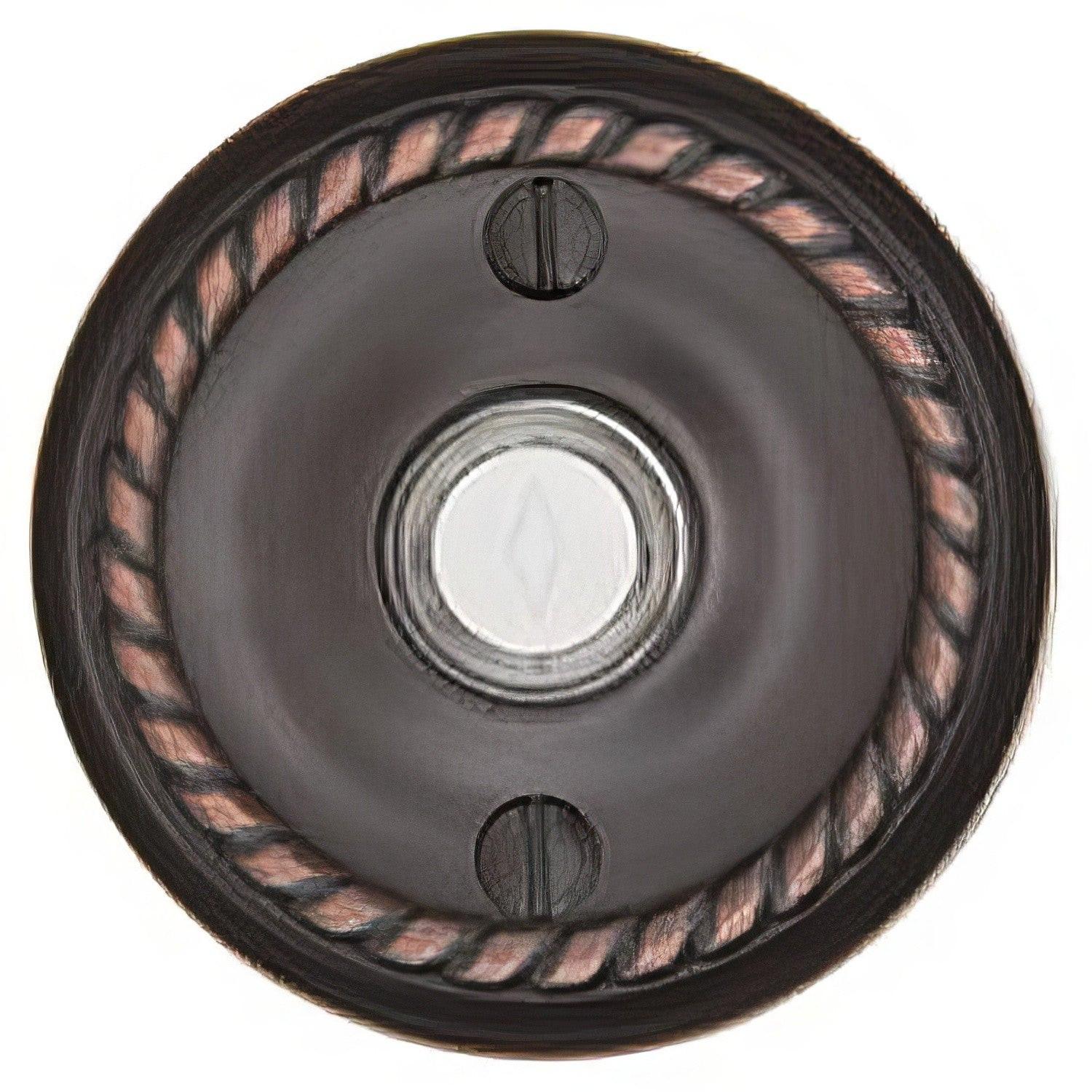Emtek Forged Brass 2-3/4" Diameter Rope Style Brass Lighted Doorbell Rosette
