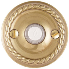 Emtek Forged Brass 2-3/4" Diameter Rope Style Brass Lighted Doorbell Rosette.