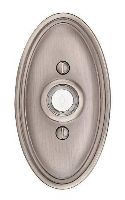 Emtek 4-1/2" Height Oval Style Brass Lighted Doorbell Rosette