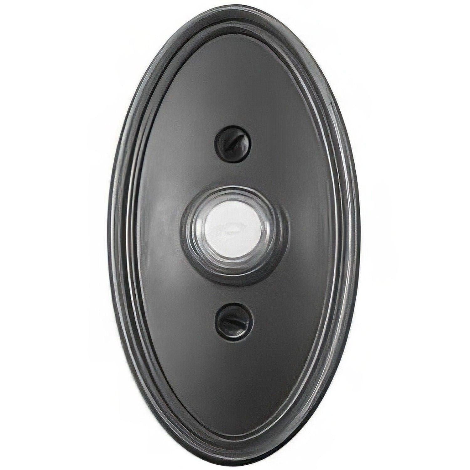 Emtek 4-1/2" Height Oval Style Brass Lighted Doorbell Rosette